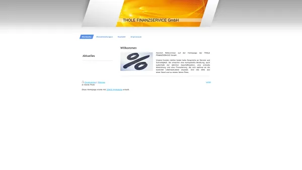 Website Screenshot: Karl-Heinz Thole · Finanzmakler Hypothekendarlehen Seriös, schnell und günstig! - THOLE FINANZSERVICE GmbH - Startseite - Date: 2023-06-20 10:40:43