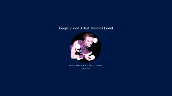 Website Screenshot: Thommy Endl - Jongleur und Artist Thomas Endel - Date: 2023-06-20 10:40:43