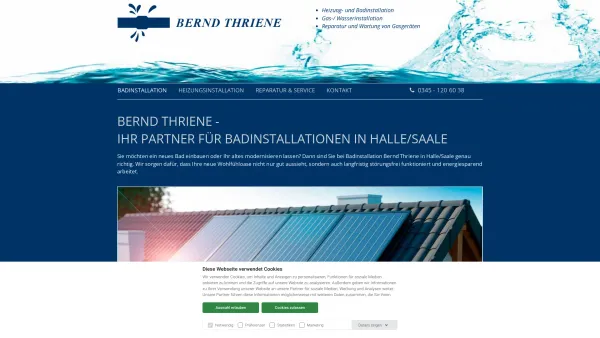 Website Screenshot: Bernd Thriene Heizungs und Badinstallation - Badinstallation | Ihr Partner Bernd Thriene in Halle/Saale - Date: 2023-06-20 10:40:43