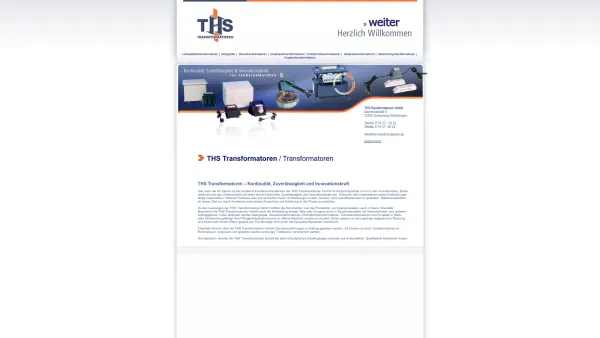 Website Screenshot: THS Transformatoren F. Hölsch GmbH - Transformatoren, Netzgeräte und Drosseln von THS Transformatoren - Date: 2023-06-20 10:40:43
