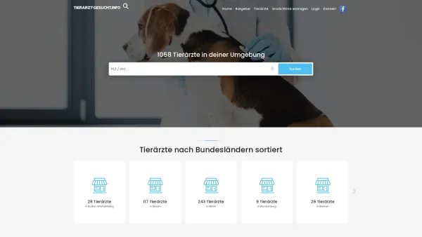 Website Screenshot: Tierarzt-Gesucht.info - 1058 Tierärzte in deiner Nähe | Tierarzt-Gesucht.info - Date: 2023-06-20 10:42:31