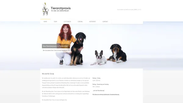 Website Screenshot: Tierarztpraxis Dr. Sabine Reusch - Kleintierpraxis Dr. Sabine Reusch – Ihre Kleintierpraxis in Reiskirchen - Date: 2023-06-20 10:40:43