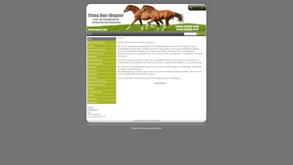 Website Screenshot: Tierbedarf Wagner -  Einstreu und Futtermittel  · Groß- und Einzelhandel - Einstreu und Tierfutterhandel Wagner - Home - Date: 2023-06-20 10:40:43