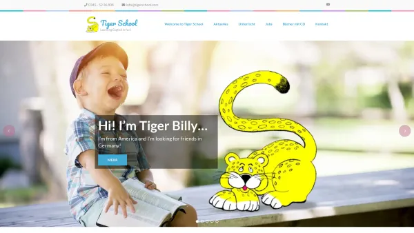 Website Screenshot: Tiger School - Sprachschule Englisch -  Englisch von 3,5 bis 99 - Tiger School – Learning English is fun! - Date: 2023-06-20 10:40:43
