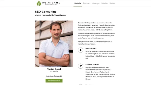 Website Screenshot: Tobias Gabel  Online Marketing Consulting - Tobias Gabel | SEO-Consulting - Erfolg mit System - Date: 2023-06-20 10:42:31