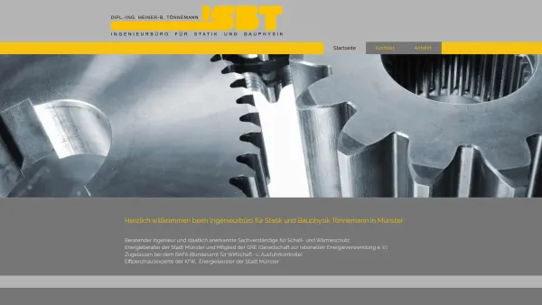 Website Screenshot: Ingenieurbüro Dipl.-Ing. Heiner-B. Tönnemann -  Ingenieurbüro für Statik und Bausphysik - Ingenieurbüro Tönnemann - Date: 2023-06-20 10:40:43