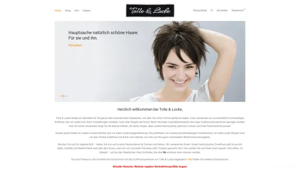 Website Screenshot: Tolle & Locke - Tolle & Locke – Natürliche Haarsysteme. Für Frauen und Männer. - Date: 2023-06-20 10:40:43