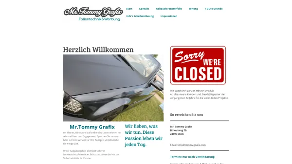 Website Screenshot: Mr. Tommy Grafix - Scheibentönung in Kiel - Scheibentönung in Kiel - Date: 2023-06-20 10:40:43