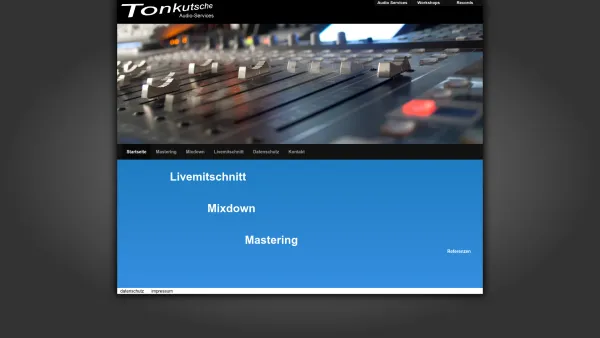Website Screenshot: Tonkutsche Audio Services - Tonkutsche - Audio Services - Date: 2023-06-20 10:40:43