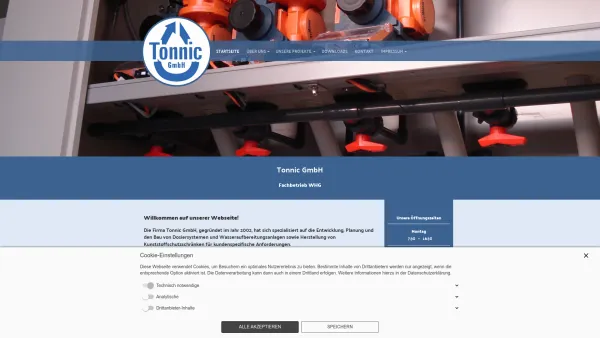 Website Screenshot: Tonnic GmbH Wasseraufbereitung - Tonnic GmbH - Startseite - Date: 2023-06-20 10:40:43