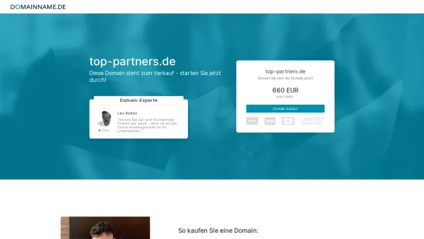 Website Screenshot: TOP Partners GmbH - Der Domainname top-partners.de steht zum Verkauf. - Date: 2023-06-20 10:40:43