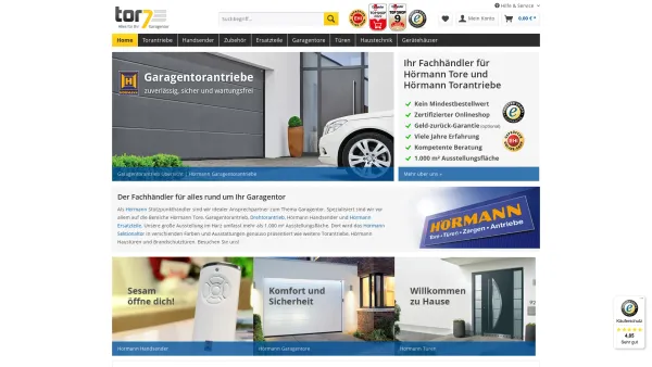 Website Screenshot: tor7.de BCNH GmbH - Hörmann Tore und Hörmann Torantriebe | Tor7 - Date: 2023-06-20 10:42:31