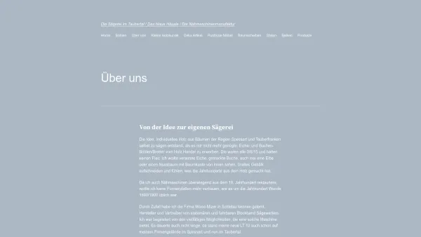 Website Screenshot: Bekleidungstechnik · Gunther Sell - Die Sägerei im Taubertal / Das blaue Häusle / Die Nähmaschinenmanufaktur - Date: 2023-06-20 10:40:46