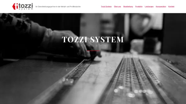 Website Screenshot: Tozzi System - Oberflächentechnik NRW - Date: 2023-06-20 10:40:46