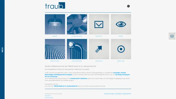 Website Screenshot: TRAUB GmbH & Co. Haustechnik KG - Haustechnik München Grünwald | Traub GmbH - Date: 2023-06-20 10:40:46