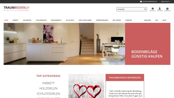 Website Screenshot: Traumboden24 - Bodenbeläge bei Traumboden24 günstig online kaufen - Date: 2023-06-20 10:42:31