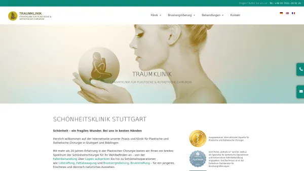 Website Screenshot: Dr. Holger Osthus - Schönheitsklinik Stuttgart - Traumklinik - Date: 2023-06-20 10:42:31