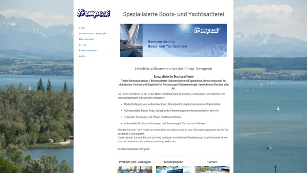 Website Screenshot: Trempeck Boots- und Yachtsattlerei - Spezialisierte Boots- und Yachtsattlerei - trempeck - Date: 2023-06-20 10:40:46