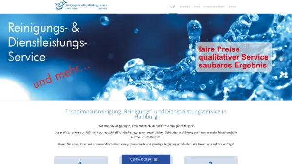 Website Screenshot: Knappe Reinigungs &-Dienstleistungs-Service - Reinigung Knappe | - Date: 2023-06-20 10:40:46