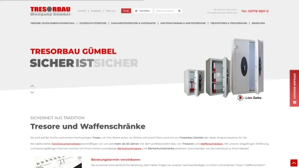 Website Screenshot: Wolfgang Gümbel Tresorbau - Individuell und passgenau – Tresore von Tresorbau Gümbel Wolfgang Gümbel Tresorbau e.K. - Date: 2023-06-20 10:40:46