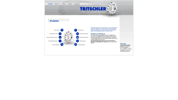 Website Screenshot: TRITSCHLER Feinmechanik GmbH - Tritschler Feinmechanik GmbH - Date: 2023-06-20 10:40:46