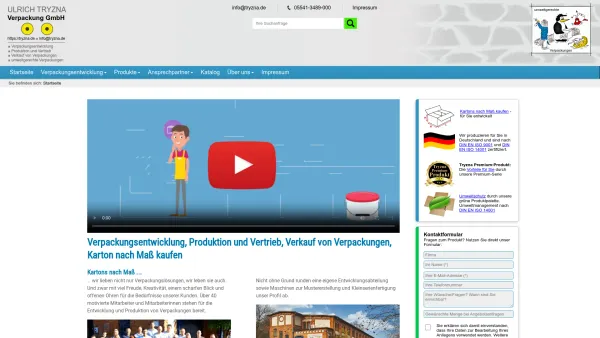 Website Screenshot: Tryzna Industrieverpackung & Verpackungstechnik -  Umweltgerechte Verpackungen - Verpackungsentwicklung und Verkauf: Ulrich Tryzna Verpackung GmbH - Date: 2023-06-20 10:40:46