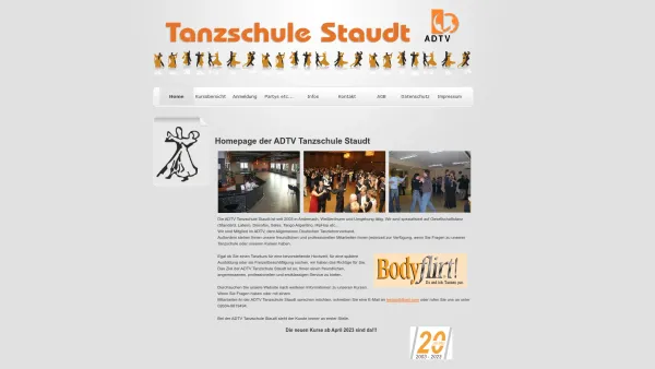 Website Screenshot: ADTV Tanzschule Staudt - ADTV Tanzschule Staudt in Andernach und Weißenthurm - Date: 2023-06-20 10:40:48