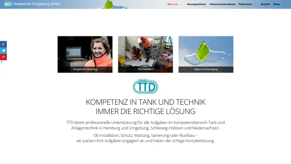 Website Screenshot: TTD Tanktechnik Dringelburg GmbH & Co. KG -  Der Umwelt zuliebe - Tanktechnik Dringelburg GmbH – Tanktechnik Dringelburg GmbH - Date: 2023-06-20 10:40:48