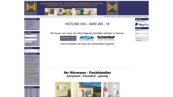 Website Screenshot: Robert Seidel Bauelemente GmbH - Ihr Hörmann Fachhändler für Feuerschutztüren - Sicherheitstüren - Mehrzwecktüren - Brandschutztüren - Date: 2023-06-20 10:40:48
