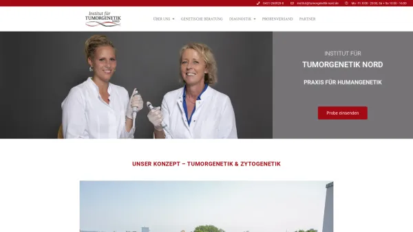 Website Screenshot: Institut für Tumorgenetik Nord - Willkommen - Tumorgenetik Nord - Date: 2023-06-20 10:40:48
