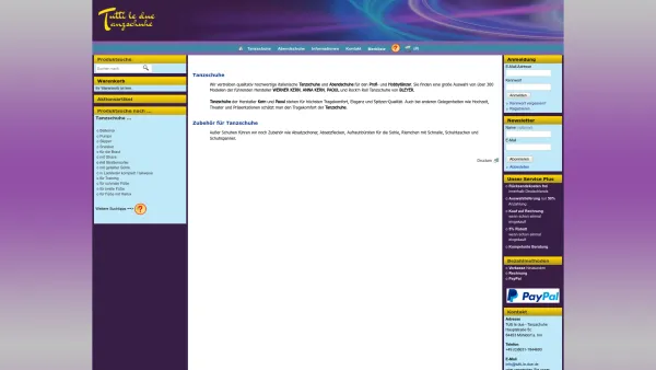 Website Screenshot: Tutti le due Tanzschuhe - Tanzschuhe von Tutti le due - Date: 2023-06-20 10:40:48