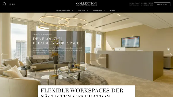 Website Screenshot: Collection Business Center Frankfurt Nextower - COLLECTION Business Center - Flexibel extravagante Workspaces mieten - Date: 2023-06-20 10:40:48