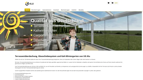 Website Screenshot: UG Alu - UG-Alu Terrassenüberdachung, Kalt-Wintergarten | UG Alu - Date: 2023-06-20 10:42:31