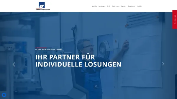 Website Screenshot: Ulmer Maschinenteile GmbH - Startseite - Ulmer Maschinenteile - Date: 2023-06-20 10:40:49