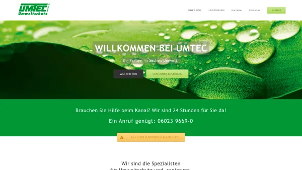 Website Screenshot: UMTEC GmbH -  Ihr Partner in Sachen Umwelt - UMTEC GmbH & Co. KG – Ihr Partner in Sachen Umwelt - Date: 2023-06-20 10:40:49