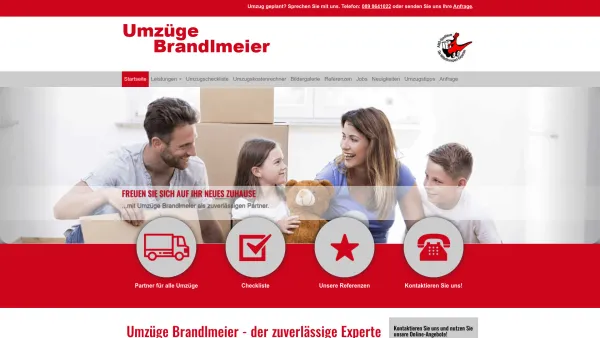 Website Screenshot: Umzüge Brandlmeier - Umzug München zum Festpreis mit über 40 Jahren Erfahrung - Date: 2023-06-20 10:40:49