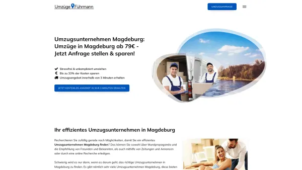 Website Screenshot: Umzüge Führmann Magdeburg - Umzugsunternehmen Magdeburg: Umzüge ab 79€ - Jetzt buchen! - Date: 2023-06-20 10:42:31