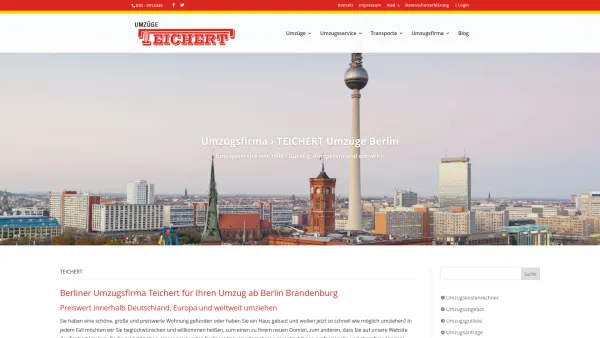 Website Screenshot: Teichert Umzüge GmbH - TEICHERT Umzüge Berlin › Berliner Umzugsfirma aus Marzahn - Date: 2023-06-20 10:42:31