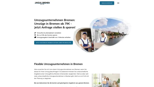 Website Screenshot: Umzug Bremen - Umzugsunternehmen Bremen: Umzüge ab 79€ - Jetzt buchen! - Date: 2023-06-20 10:42:31