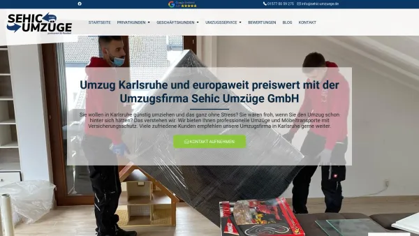 Website Screenshot: JS Umzüge Karlsruhe - Umzug Karlsruhe mit der Umzugsfirma Sehic Umzüge GmbH - Date: 2023-06-20 10:40:49