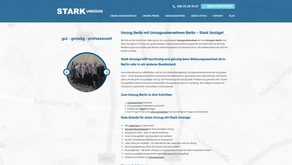 Website Screenshot: Stark Umzüge - Umzug Berlin - Umzugsunternehmen Berlin - Stark Umzüge Berlin - Date: 2023-06-20 10:40:49