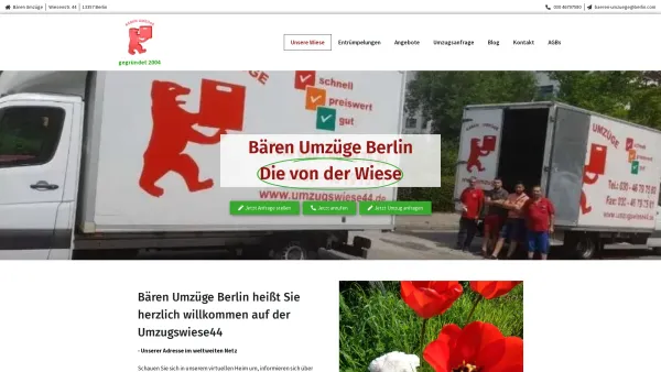Website Screenshot: Bären Umzüge Berlin - Bärenumzüge - Umzugsunternehmen Berlin - Date: 2023-06-20 10:40:51