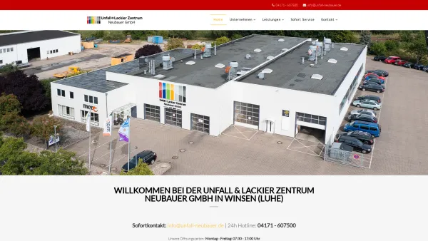 Website Screenshot: Unfall & Lackier Zentrum Neubauer GmbH - Lackierung, Werkstatt, Winsen, Hamburg, Lüneburg, Seevetal - Date: 2023-06-20 10:40:51
