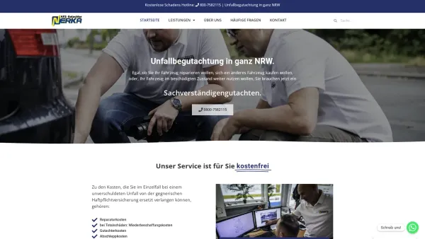 Website Screenshot: KFZ Sachverständigenbüro Nerka - Startseite - Kfz-Gutachter Nerka - Date: 2023-06-20 10:40:51