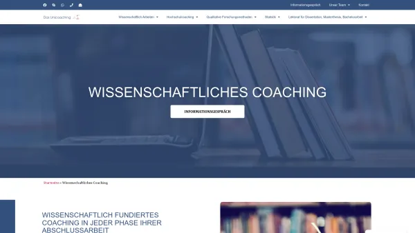 Website Screenshot: Unicoaching-Berlin - Wissenschaftliches Coaching - unicoaching-berlin.de - Date: 2023-06-20 10:40:51