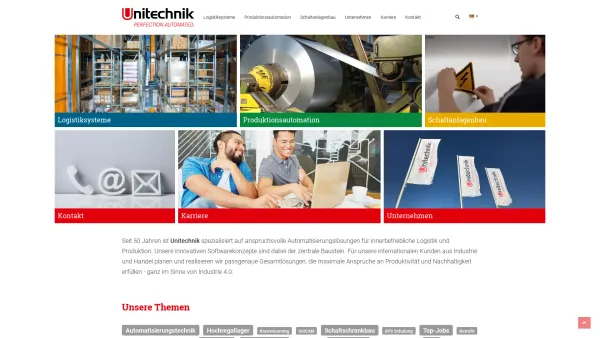 Website Screenshot: Unitechnik Cieplik & Poppek AG -  Industrielle Automatisierungssysteme - Automatisierungslösungen für Intralogistik & Produktion - Date: 2023-06-20 10:40:51