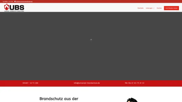 Website Screenshot: UBS Universal Brandschutz Service GmbH -  Brandschutz aus einer Hand - Brandschutz aus Halle | Universal Brandschutz Service GmbH - Date: 2023-06-20 10:40:51