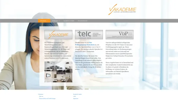 Website Screenshot: VAkademie - VAkademie Kompetenz- und Weiterbildungszentren | Kurse, Prüfungen und Seminare - Date: 2023-06-20 10:40:51