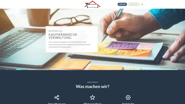 Website Screenshot: VAL Hausverwaltung - VAL Hausverwaltung Nürnberg | Fürth | Erlangen - Verwaltung aus Leidenschaft - Date: 2023-06-20 10:40:51