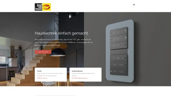 Website Screenshot: Josef van Treeck GmbH -  Wir machen Technik erlebbar! - Josef van Treeck GmbH - Willkommen beim e-Markenbetrieb in Düsseldorf - Date: 2023-06-20 10:40:51